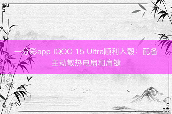 一分彩app iQOO 15 Ultra顺利入彀：配备主动散热电扇和肩键