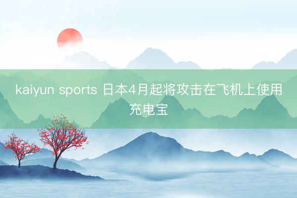 kaiyun sports 日本4月起将攻击在飞机上使用充电宝