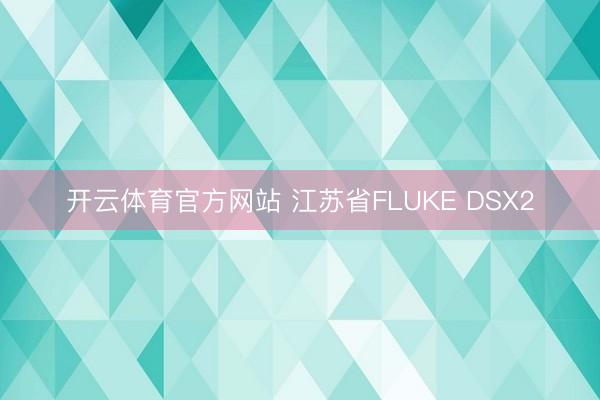 开云体育官方网站 江苏省FLUKE DSX2