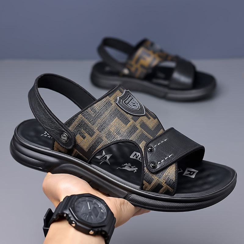 Dual-Purpose Genuine Leather Sandals