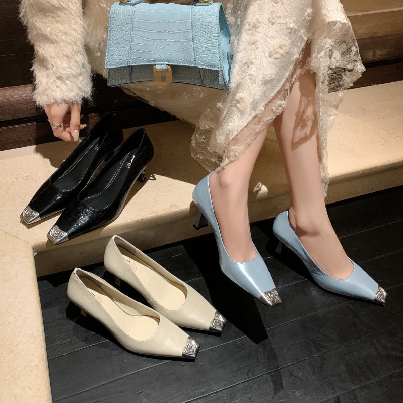 Metal Decor Square Toe Party Shoes 2025
