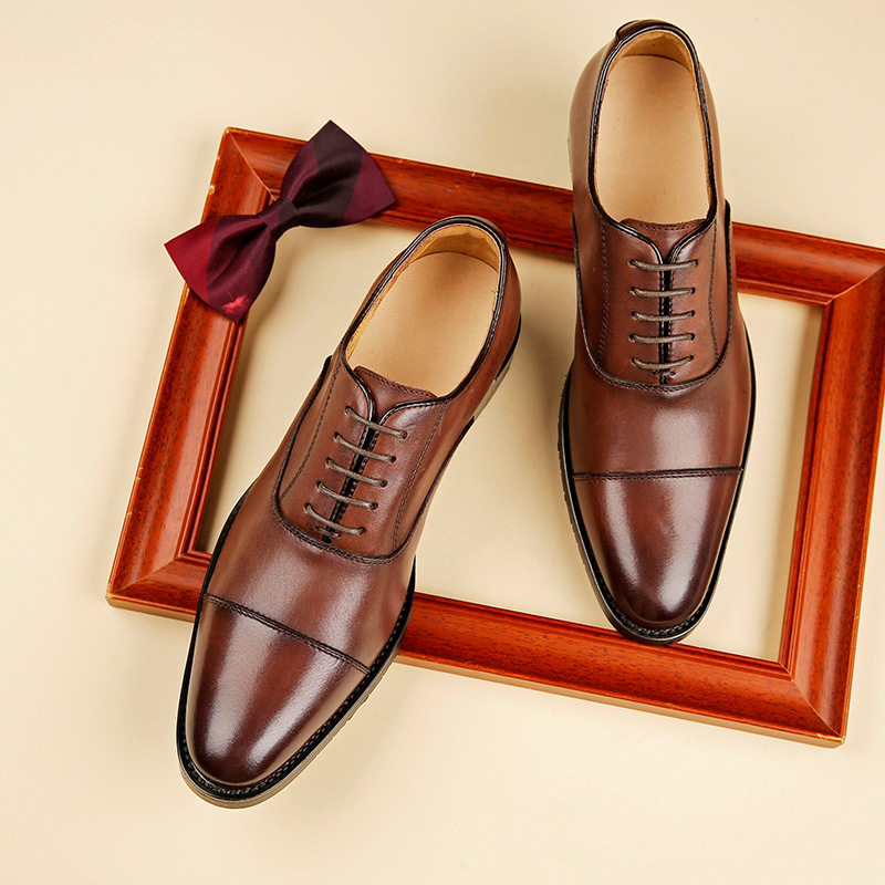 New Autumn Three-piece Oxford, Top-grain, Handmade, Breathable