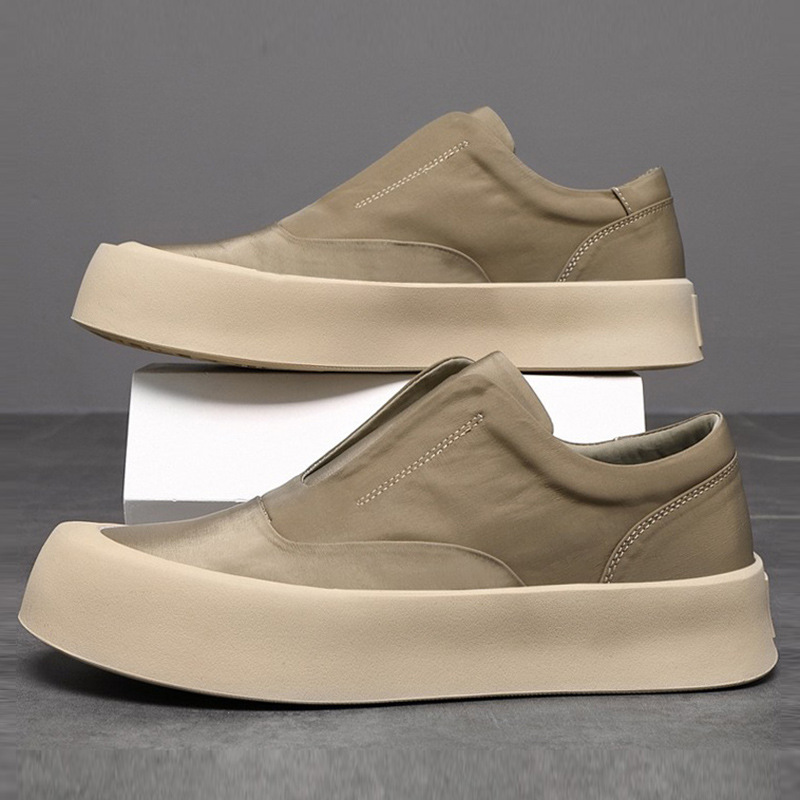 2024 Summer Breathable Men's Lazy Canvas Slip - ons, Thick - soled