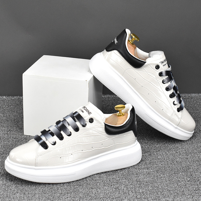 Spring New Low - top Cowhide Korean All - match Sneakers