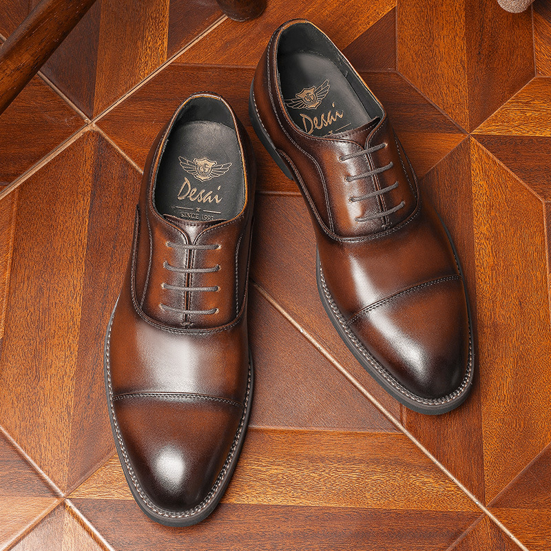 Desai Men's Formal Oxford & Derby, Breathable, for Grooms