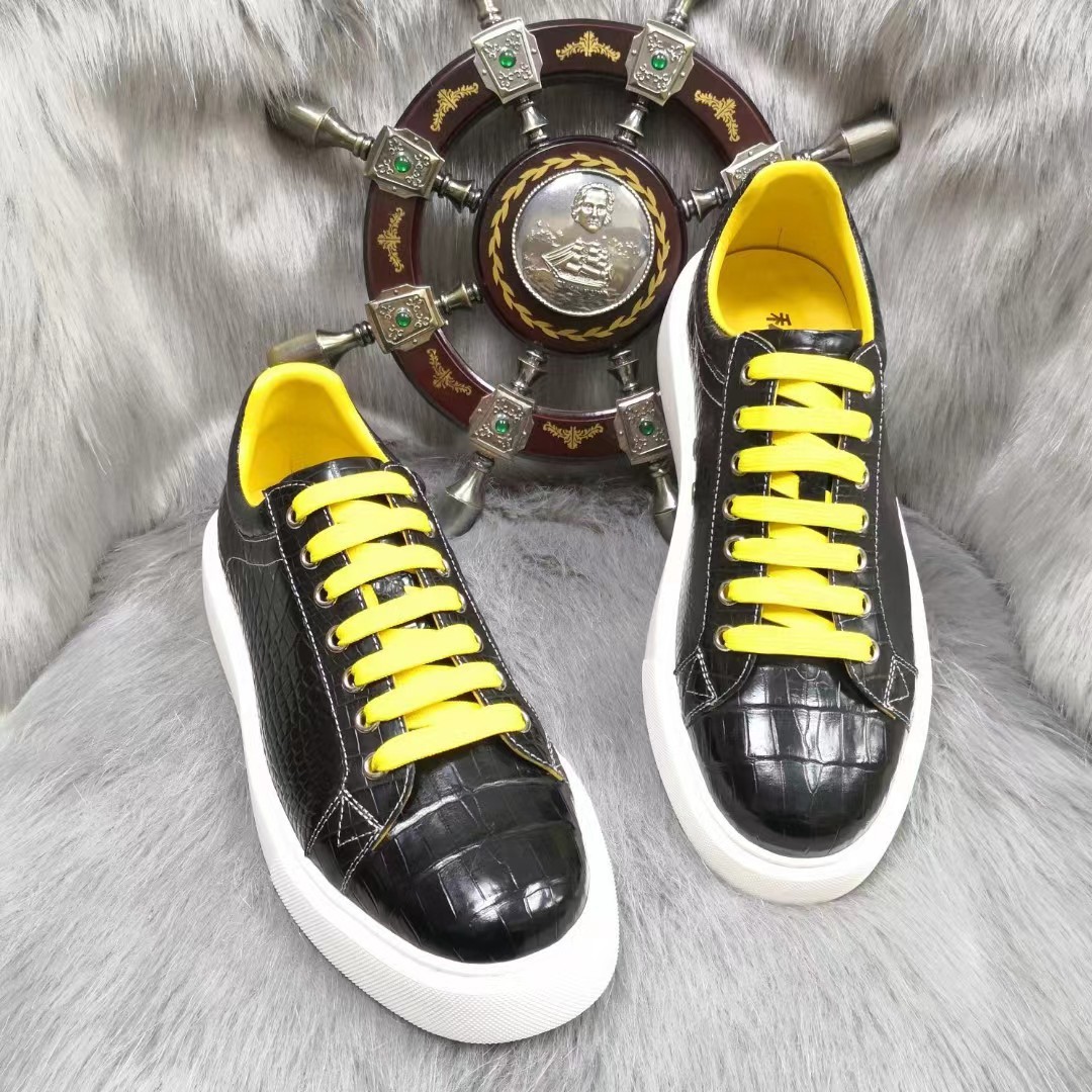 Men's All - match Genuine Leather High - end Sports Shoes
