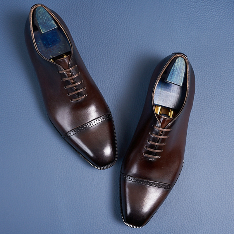 Cross-border Men's Classic, British Style, Handmade Leather Shoes