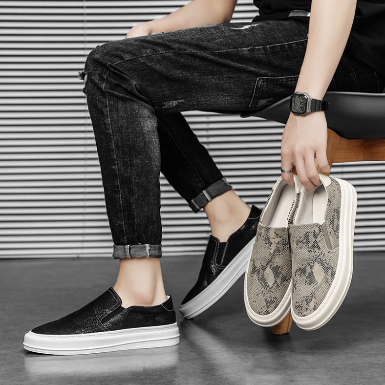 2025 European High - end Men's Top - grade Cowhide White Board Shoes