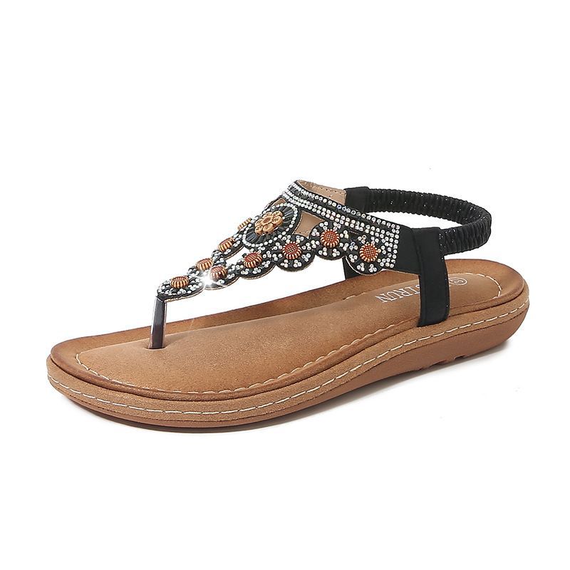2024 Fashion Flower-Patterned Rhinestone Sandals for Women