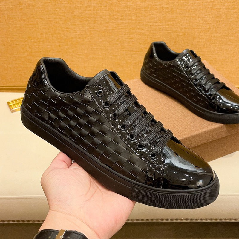 2025 New Men's Trendy Woven Genuine Leather Sneakers