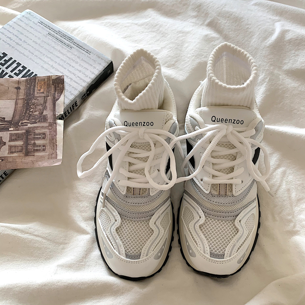 2025 Spring Silver Dad Shoes Women Platform