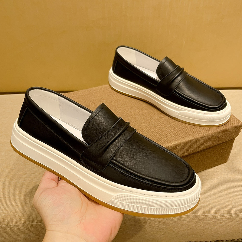 New 2025 Men's Leather Loafers, Retro Versatile Slip-On