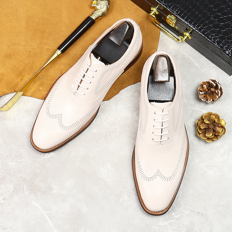 Sale! Men's Genuine Leather, Korean Style, Versatile Lace-up Shoes