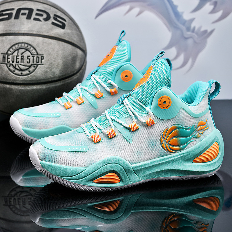 Men's Spring Basketball Shoes for Big Kids with Anti - Slip