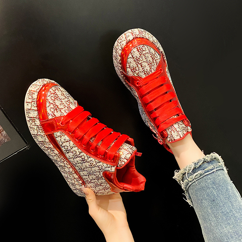 Crystal Decorated High-top Sneakers Fall 2025