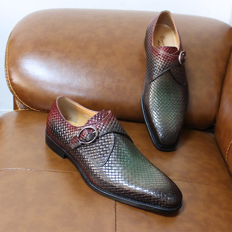 2021 Cross - border Woven Leather Business Loafers