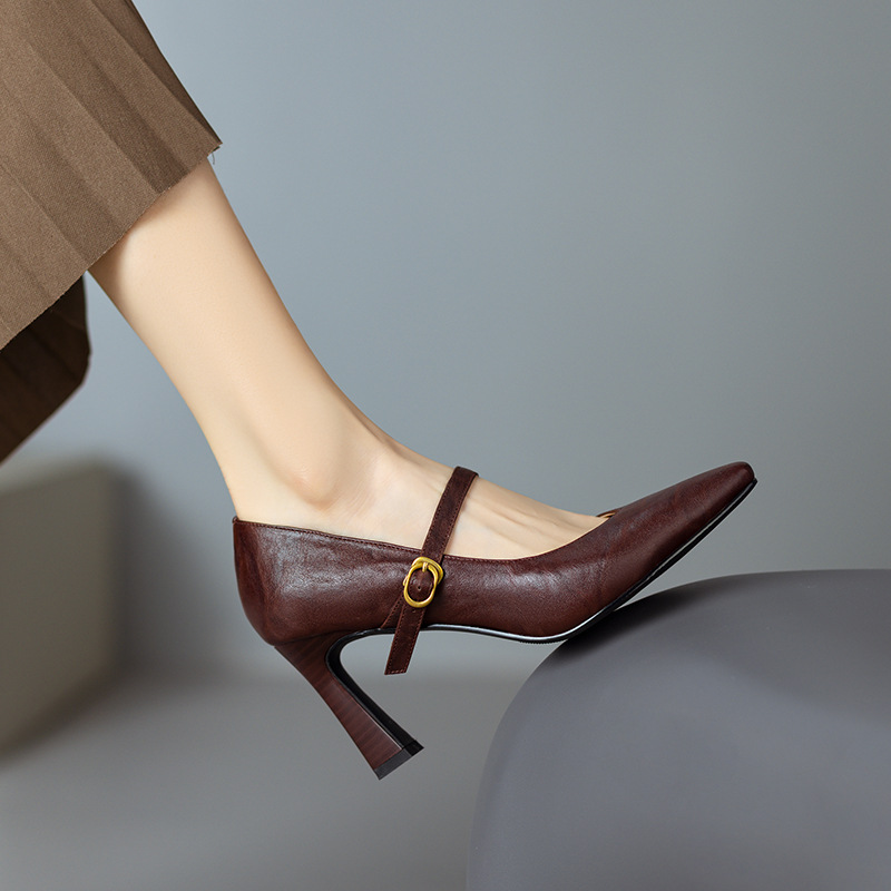 Vintage Mary Jane Strappy Court Shoes