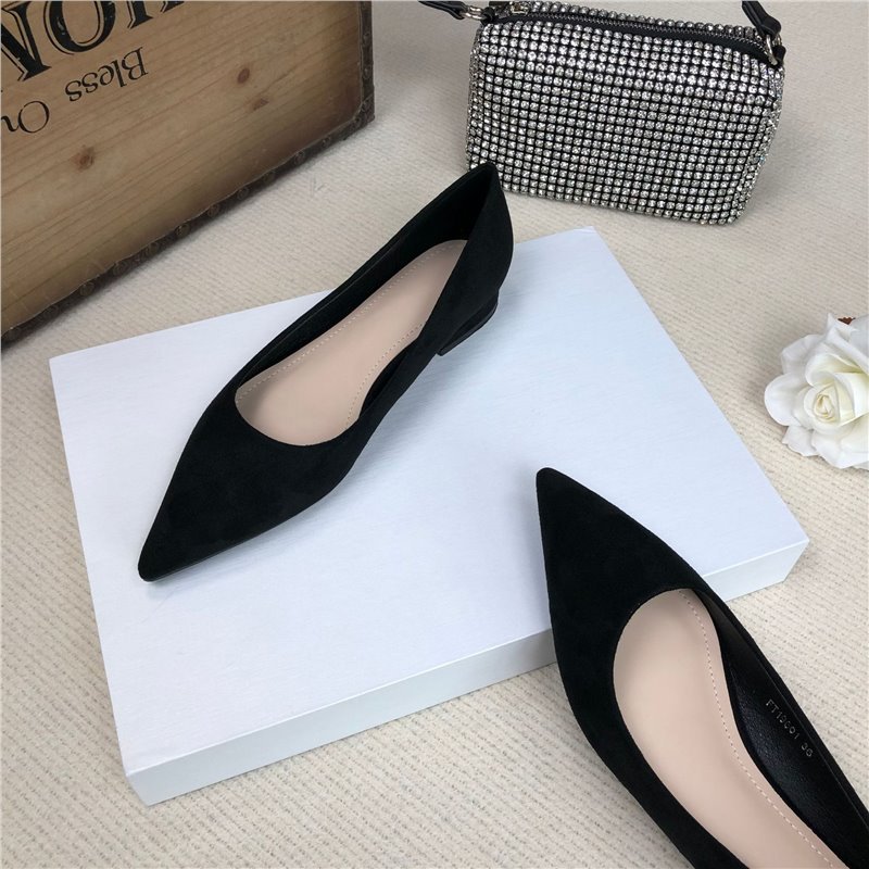 2024 Velvet Pointed Toe Office Flats