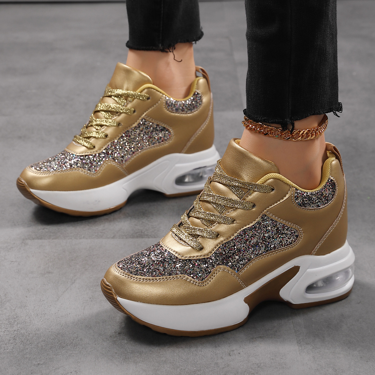 Spring New Mesh Breathable Cushion Casual Sneakers
