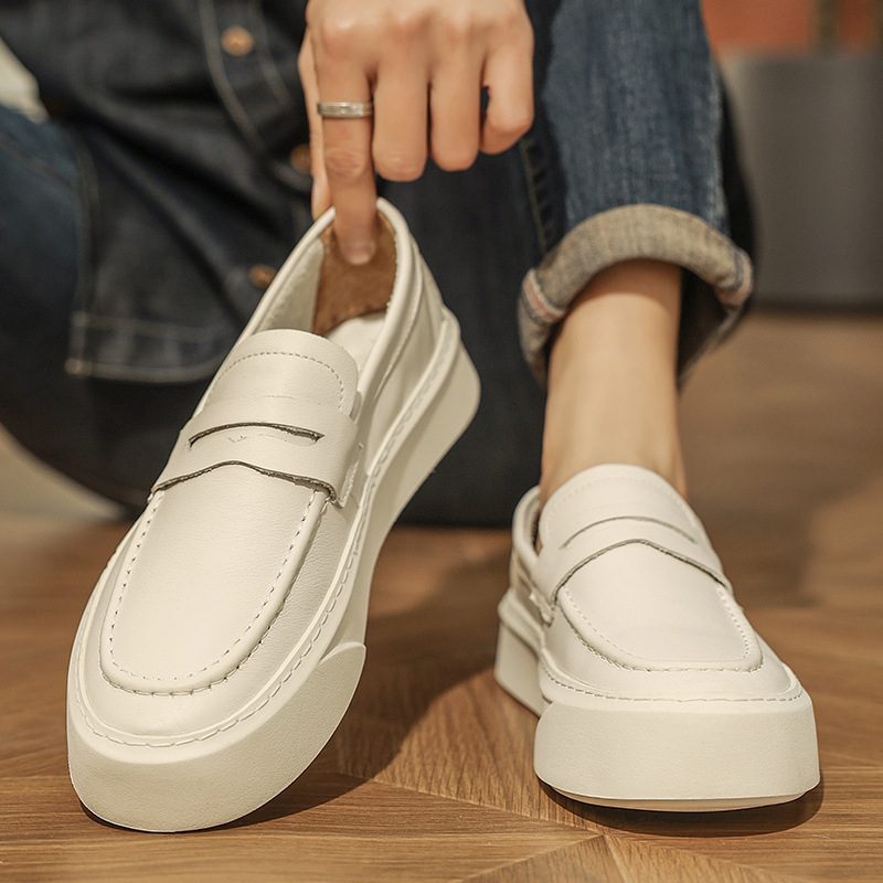 Breathable Spring/Summer Men's Loafers, Round Toe Handmade