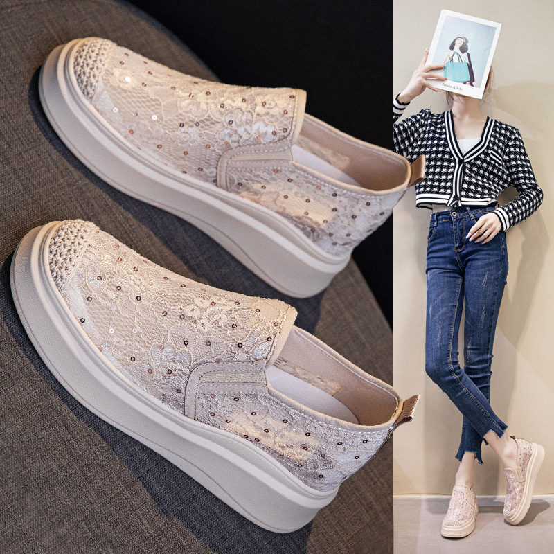 2025 New Inner Height-increasing Mesh Fisherman Slip-on Loafers