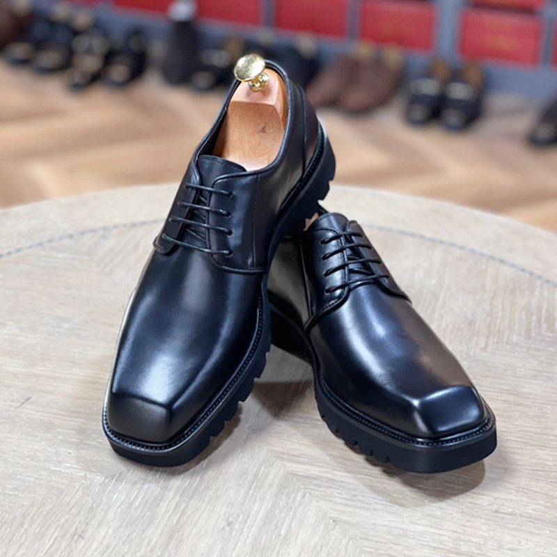 2025 New Men's Leather Derby, British Style, Three-piece