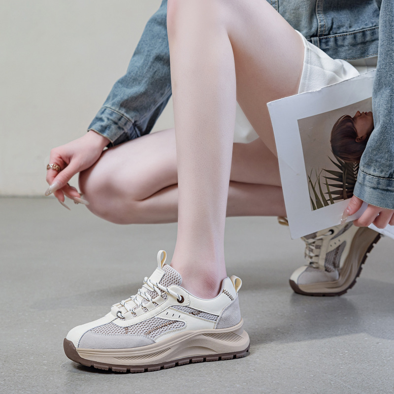 2025 Hong Genuine Leather Retro Trainers Women