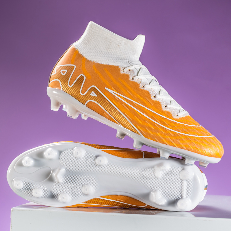 Men's High - Top Long - Spike Soccer Shoes for Artificial Turf