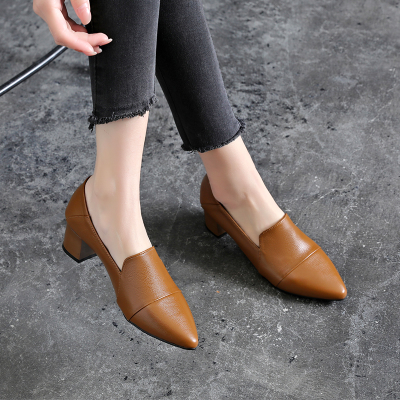 Comfort Mom Shoes Genuine Leather Spring