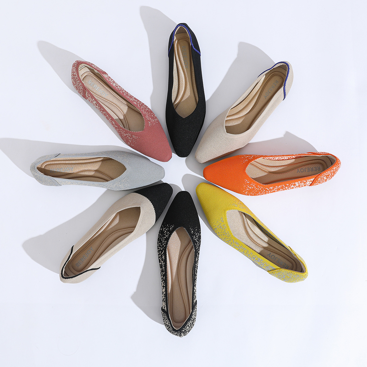 2025 Knit Princess Global Slip-On Flats