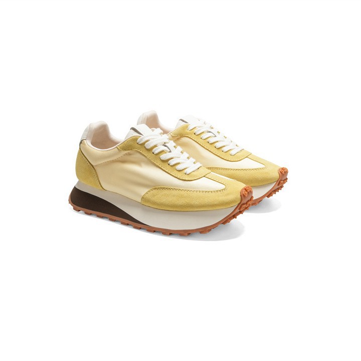 Color-Block Thick Sole Heightening Marathon Shoes