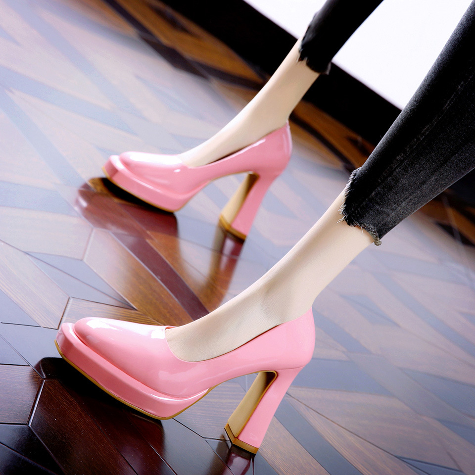 XG6795-3 Patent Bridal Chunky Heels 2025