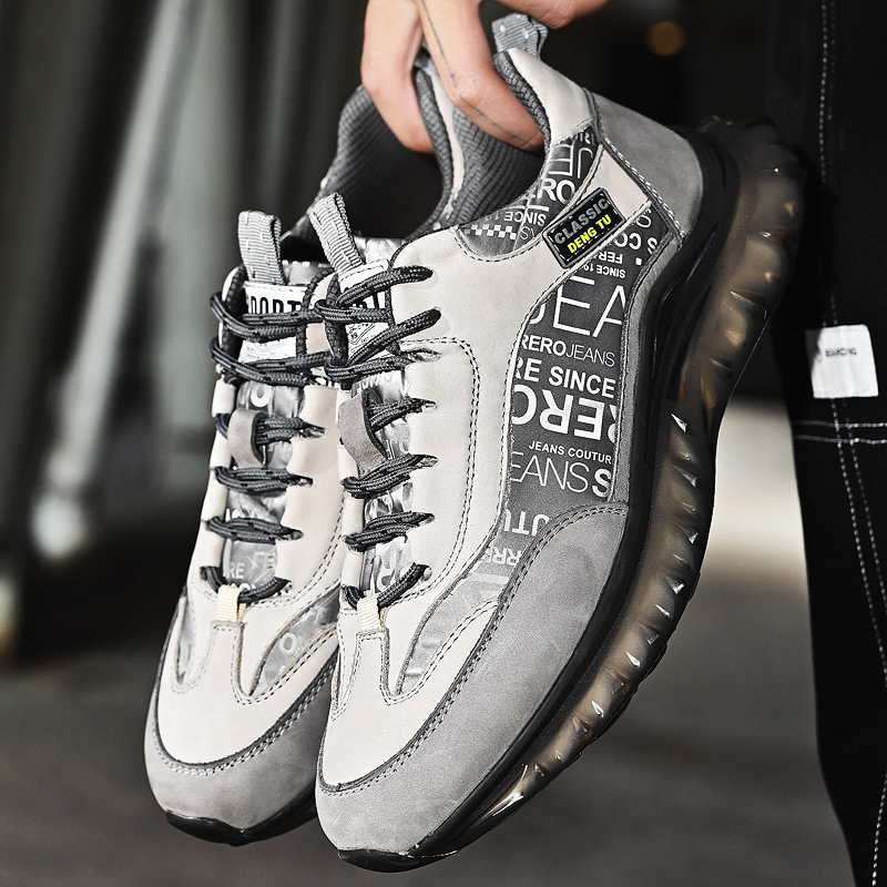 Spring/Autumn Men's Cowhide Thick - Soled Sports Casual Shoes