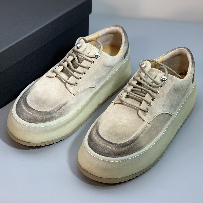 Retro Chunky Toe Leather Sneakers 2025