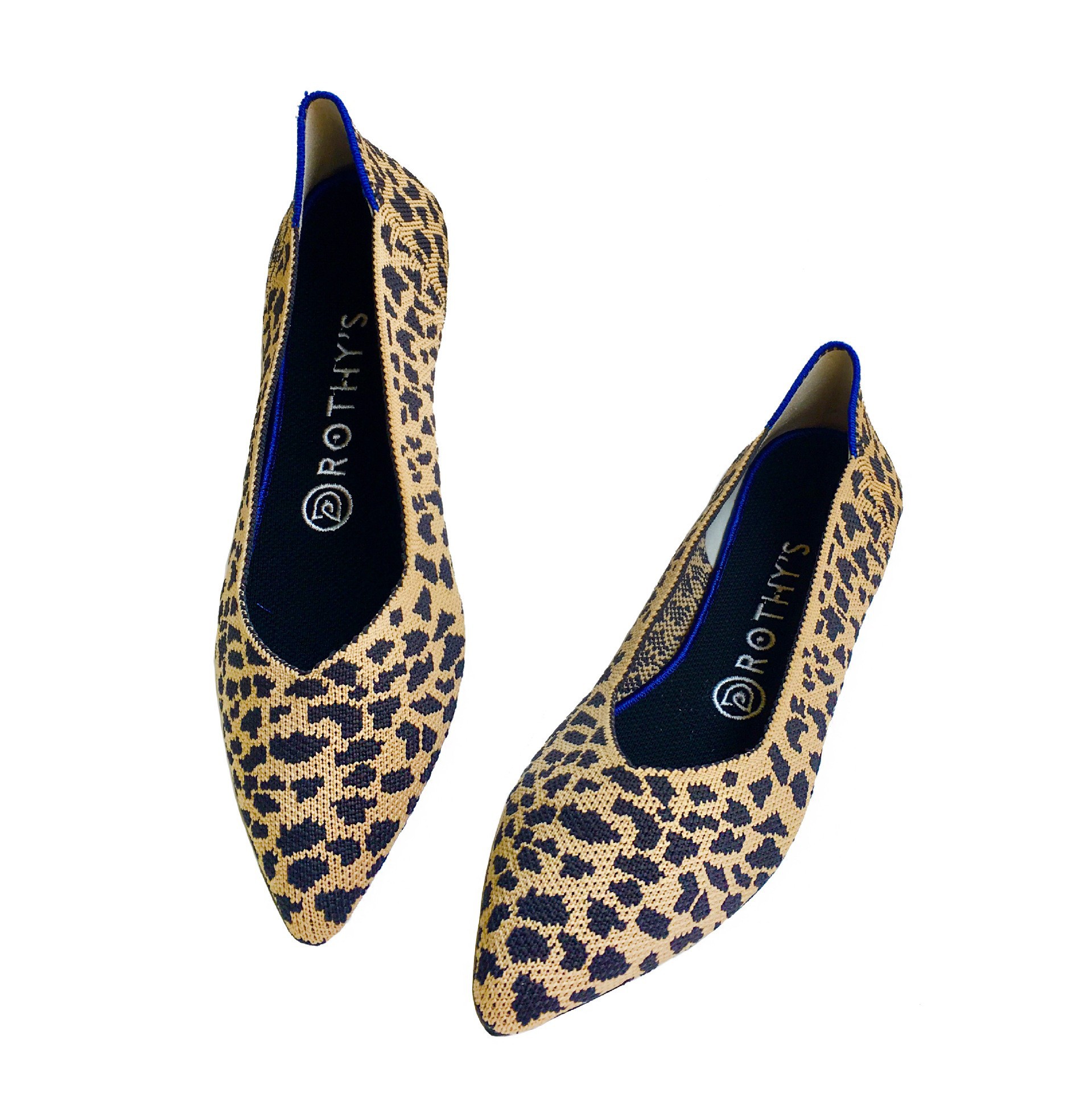 R Knit Pointed Flats Machine Washable