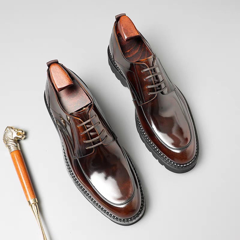 Cross-border Men's Work Oxford, Top-grain, for Commuting & Weddings