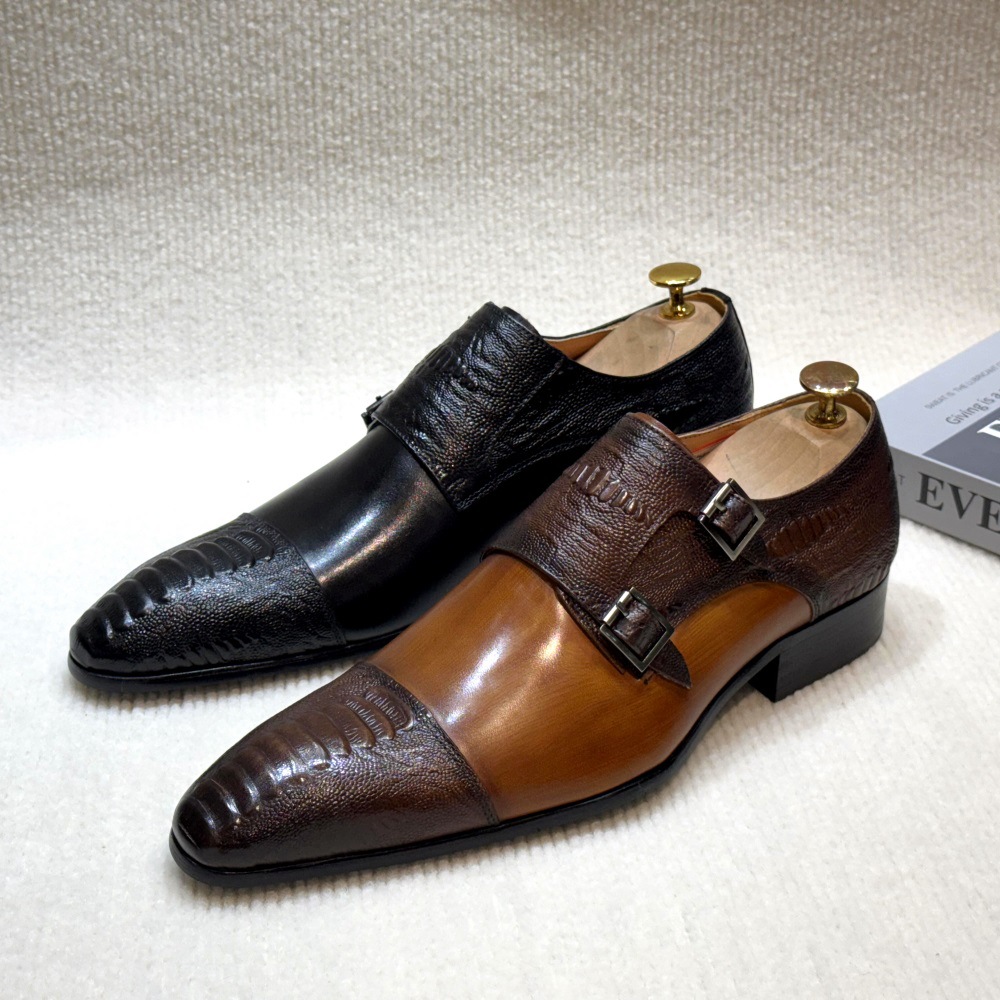 2025 European Low - Heel Pointed Monk Slip - On