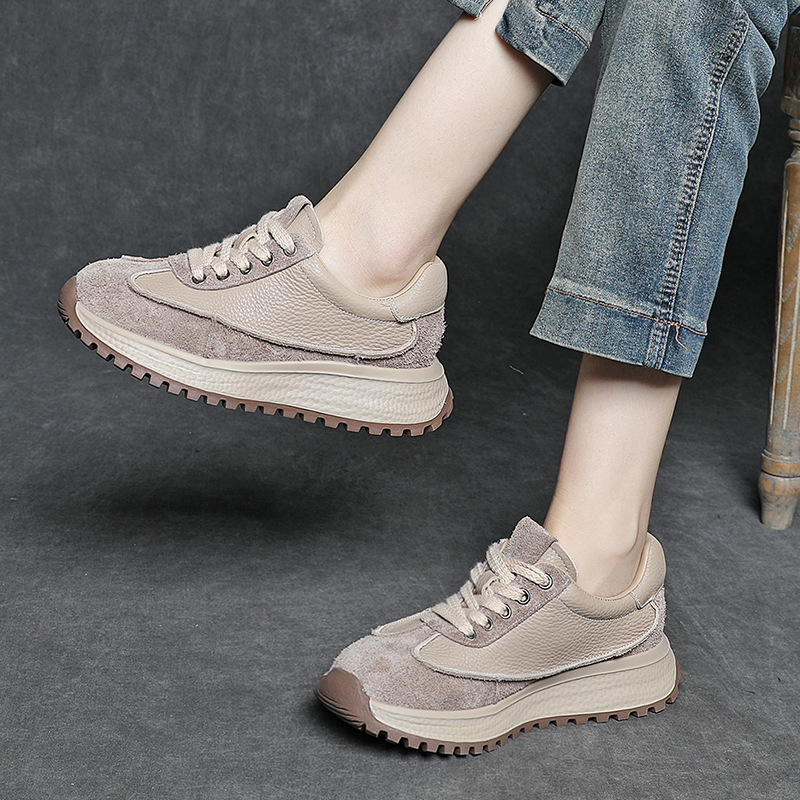2025 Full Grain Leather Chunky Sole Dad Shoes