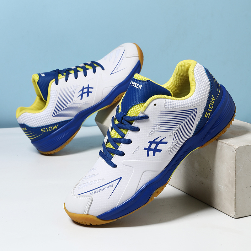 Men's Ultra - Light Breathable Badminton Shoes with Non - Slip & Shock - Absorbing