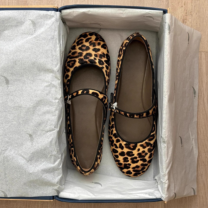 Leopard Print Ballet Mary Janes, Autumn