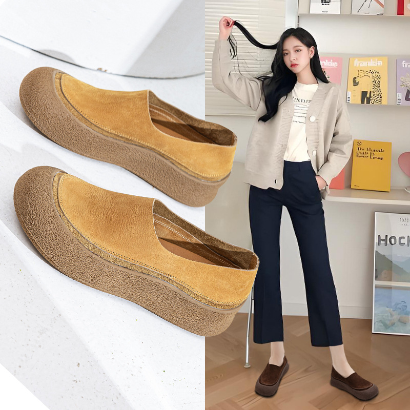 2025 Genuine Leather Soft-soled Casual Slip-on Shoes