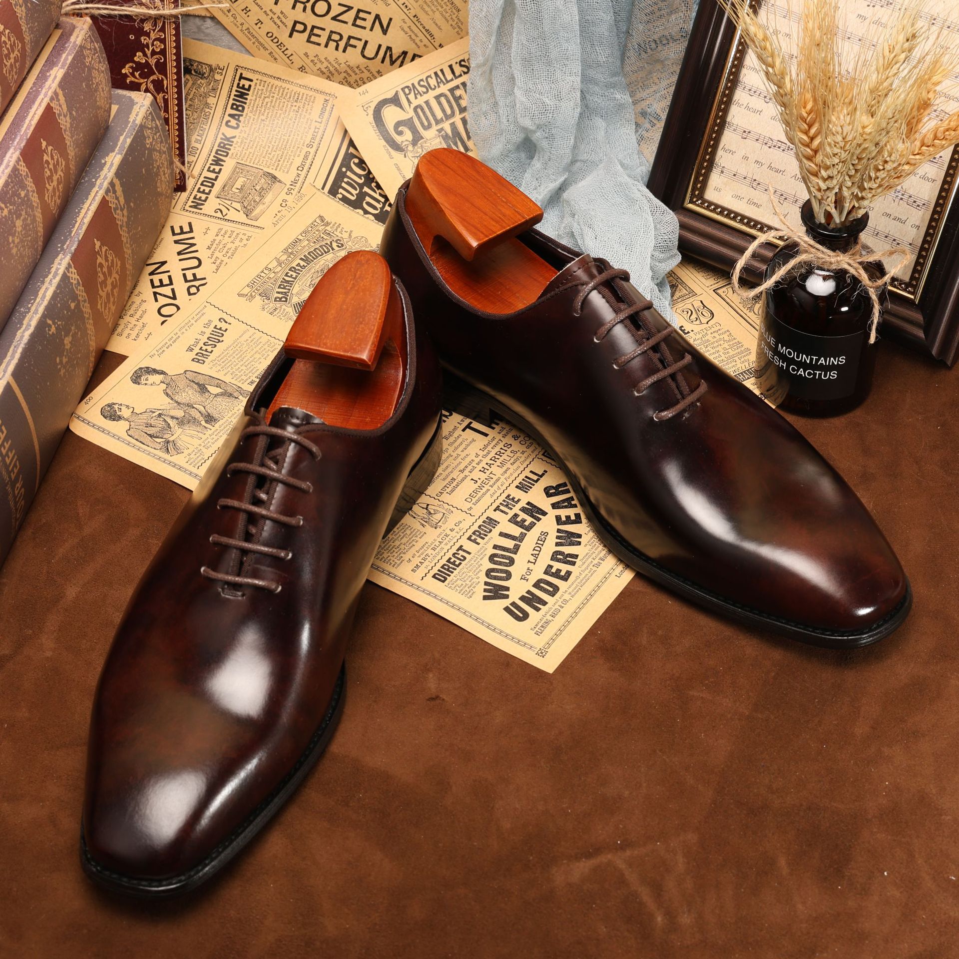 British Style Italian Calfskin Oxford Business Shoes