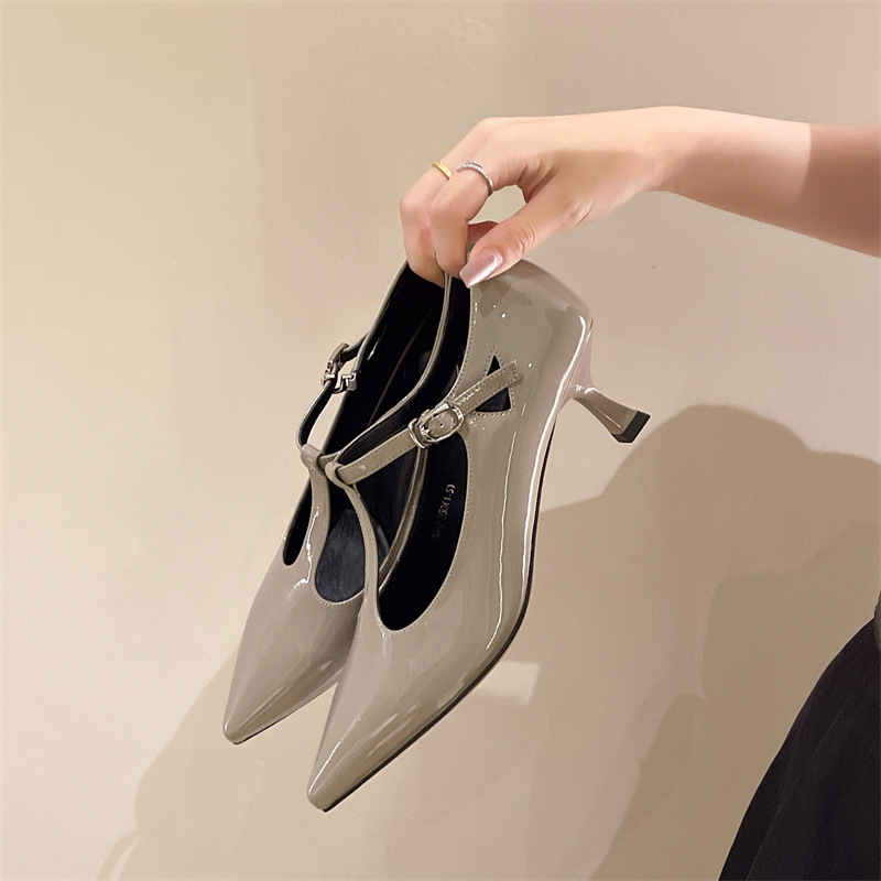 New Summer Cowhide Fashion Heels 2025
