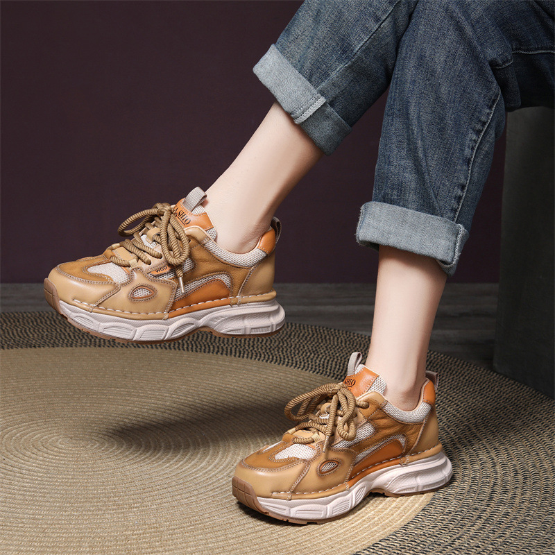 2025 Spring Thick Sole Casual Sneakers Women Slimming