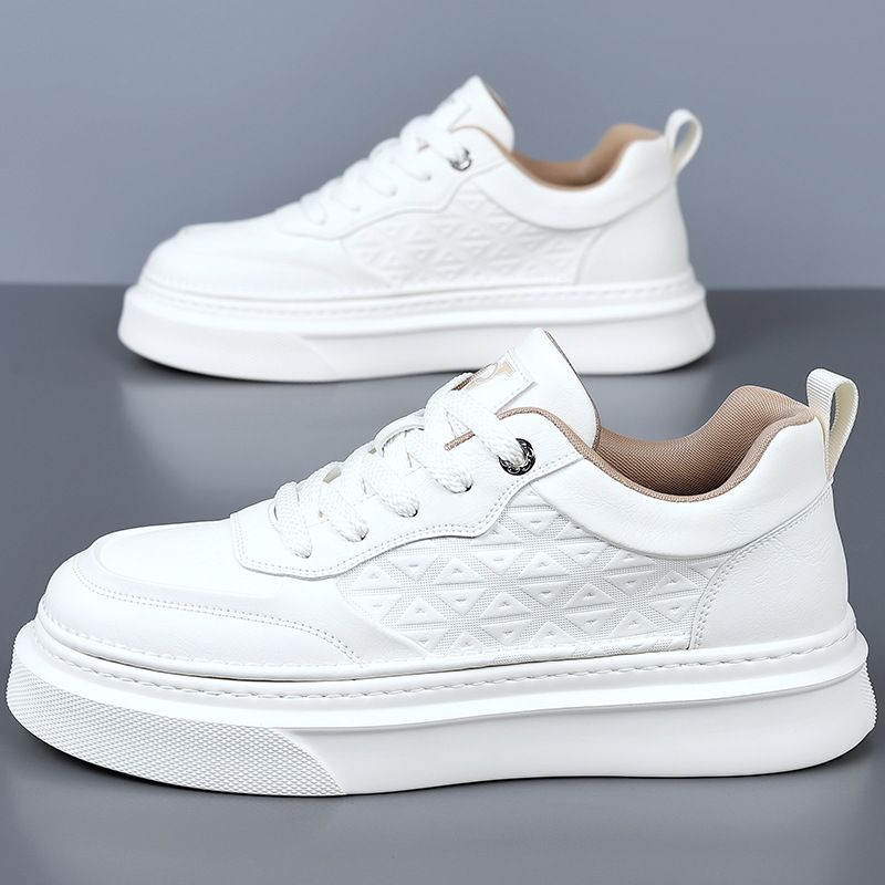 2025 New Men's Trendy Korean Genuine Leather Sneakers