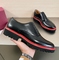 Black embossed leather