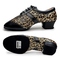 Matte Black Leopard Pattern Two-point Wool Sole 3.5CM