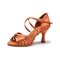 Skin Color Satin Seven-strap Knotted Seven-point Heel