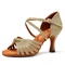 Fruit Green Sheepskin Velvet Seven-strap Knotted Seven-point Heel