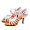 Peach Color Seven-strap Knotted Seven-point Heel